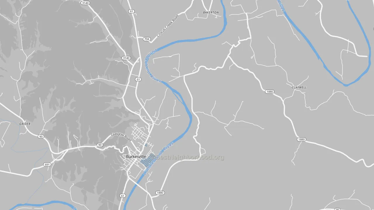 Transit Grade map of Dougan Town, KY