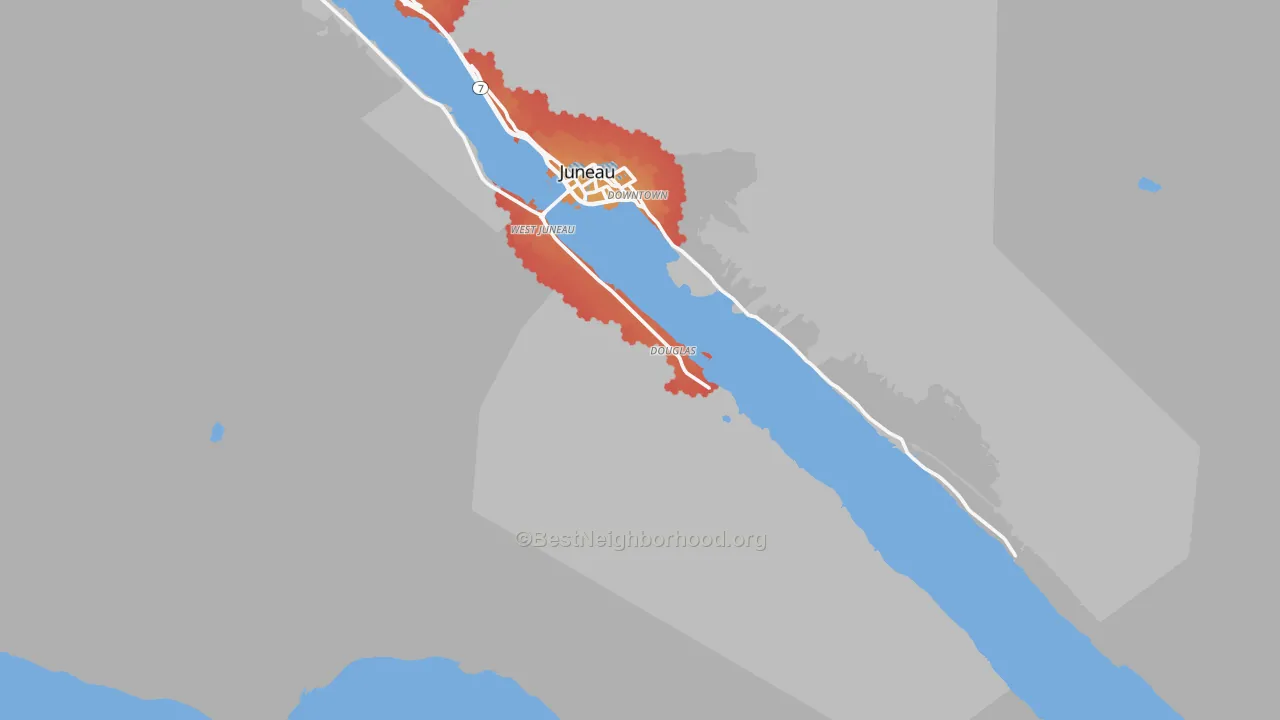 Transit Grade map of Douglas, AK