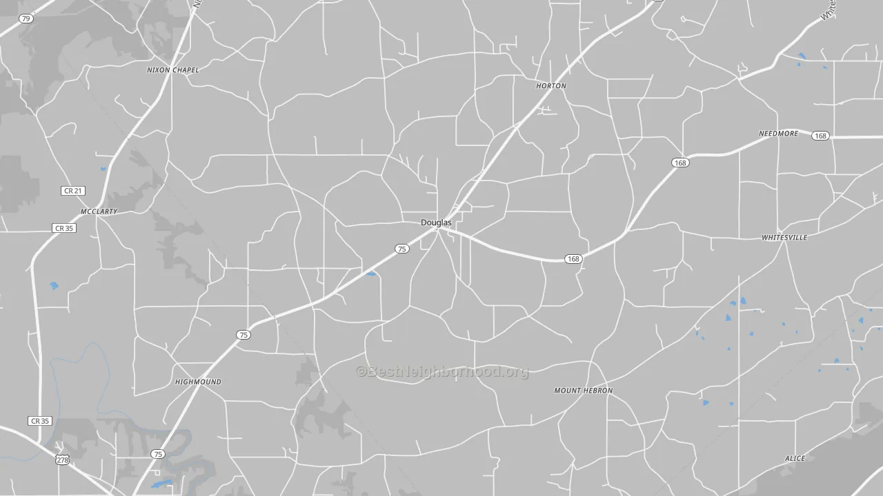 Transit Grade map of Douglas, AL