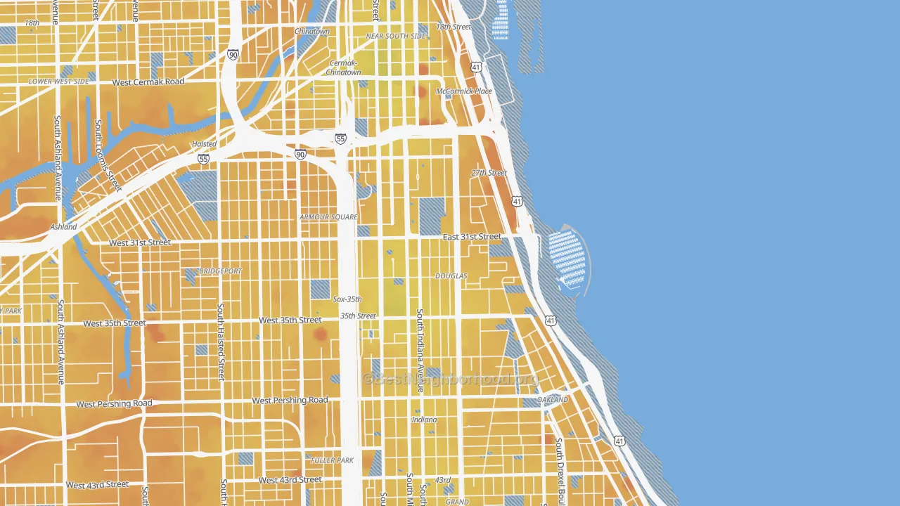 Transit Grade map of Douglas, Chicago, IL