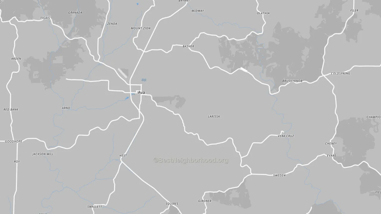 Transit Grade map of Douglas County, MO