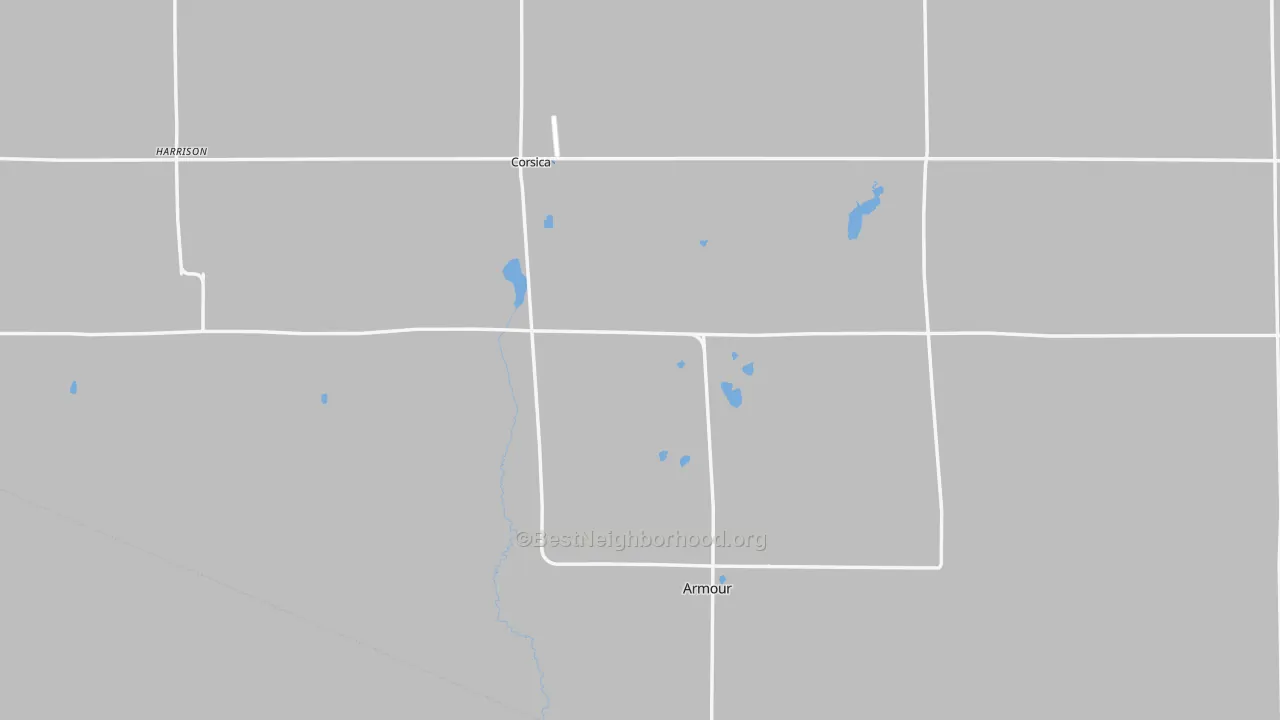 Transit Grade map of Douglas County, SD