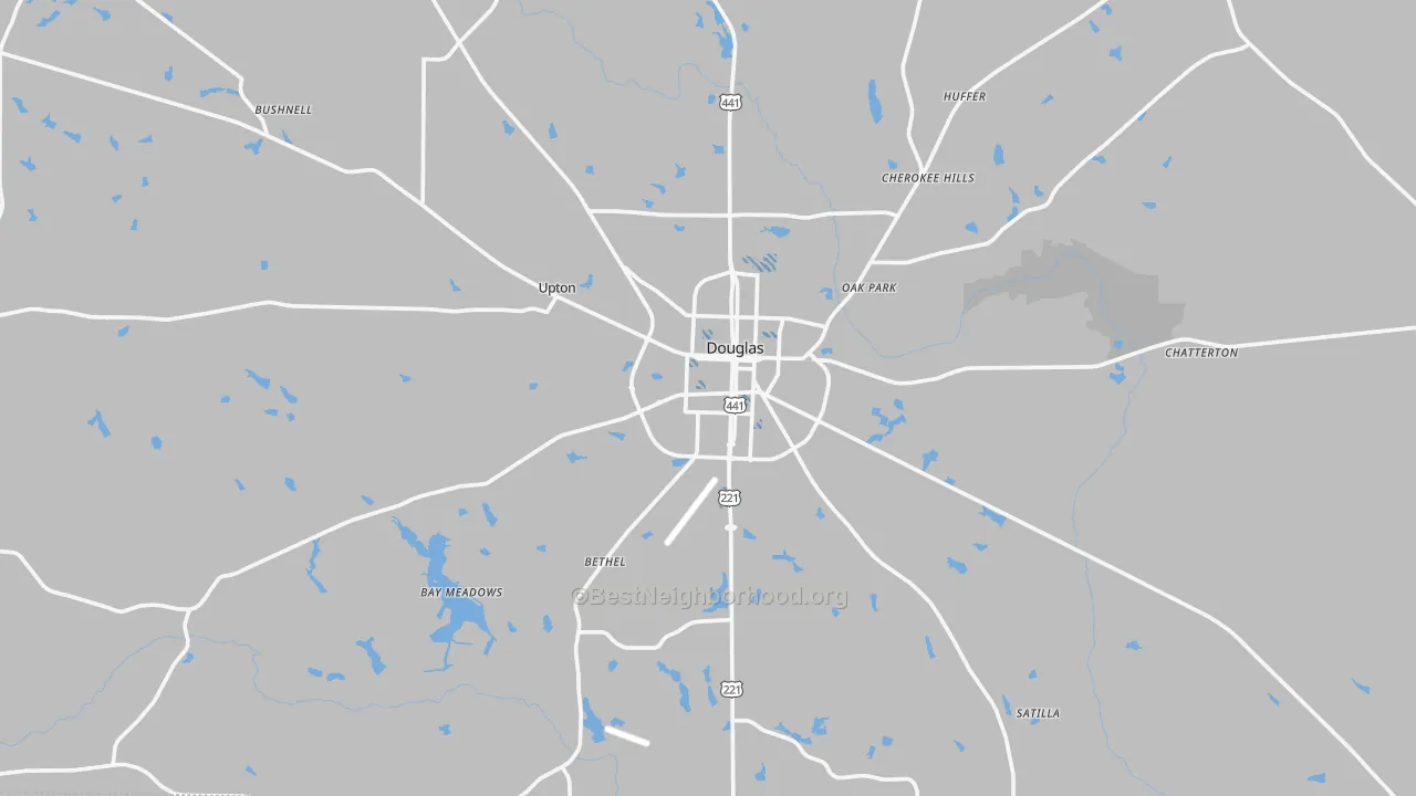 Transit Grade map of Douglas, GA