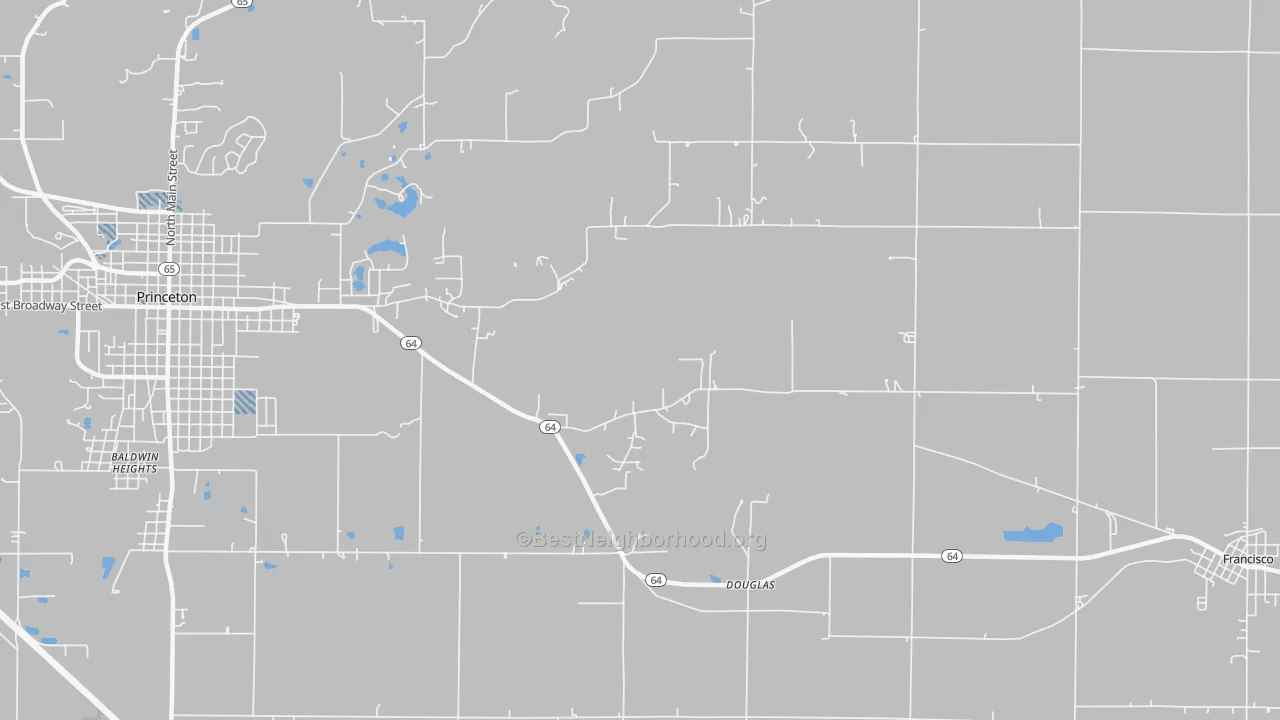 Transit Grade map of Douglas, IN