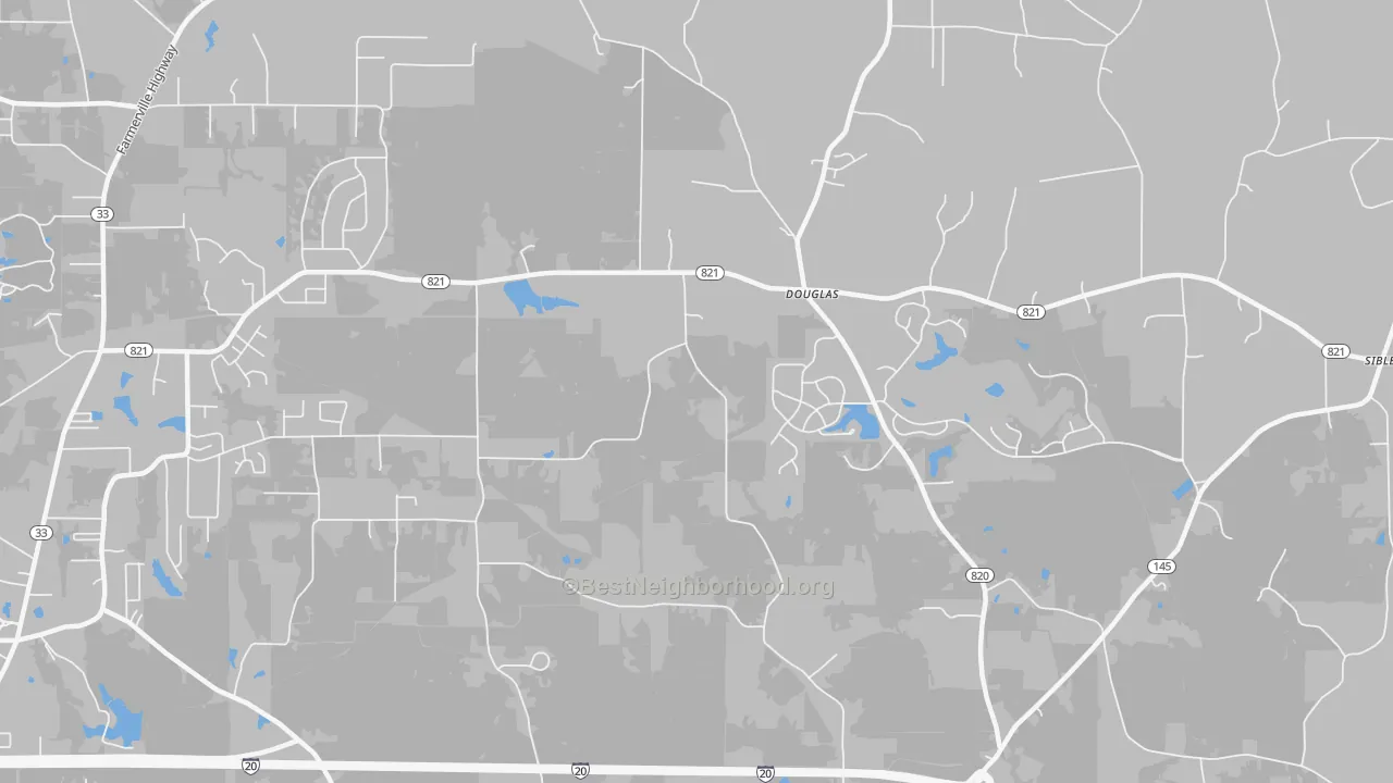 Transit Grade map of Douglas, LA