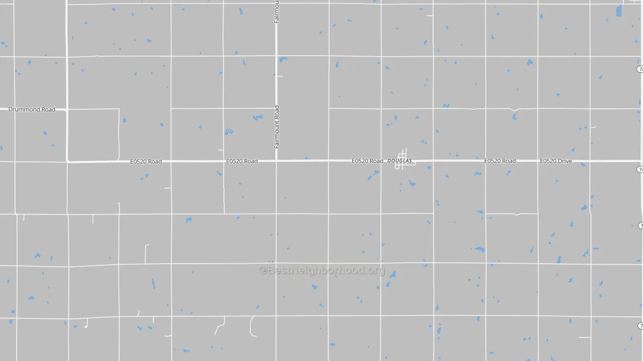 Transit Grade map of Douglas, OK