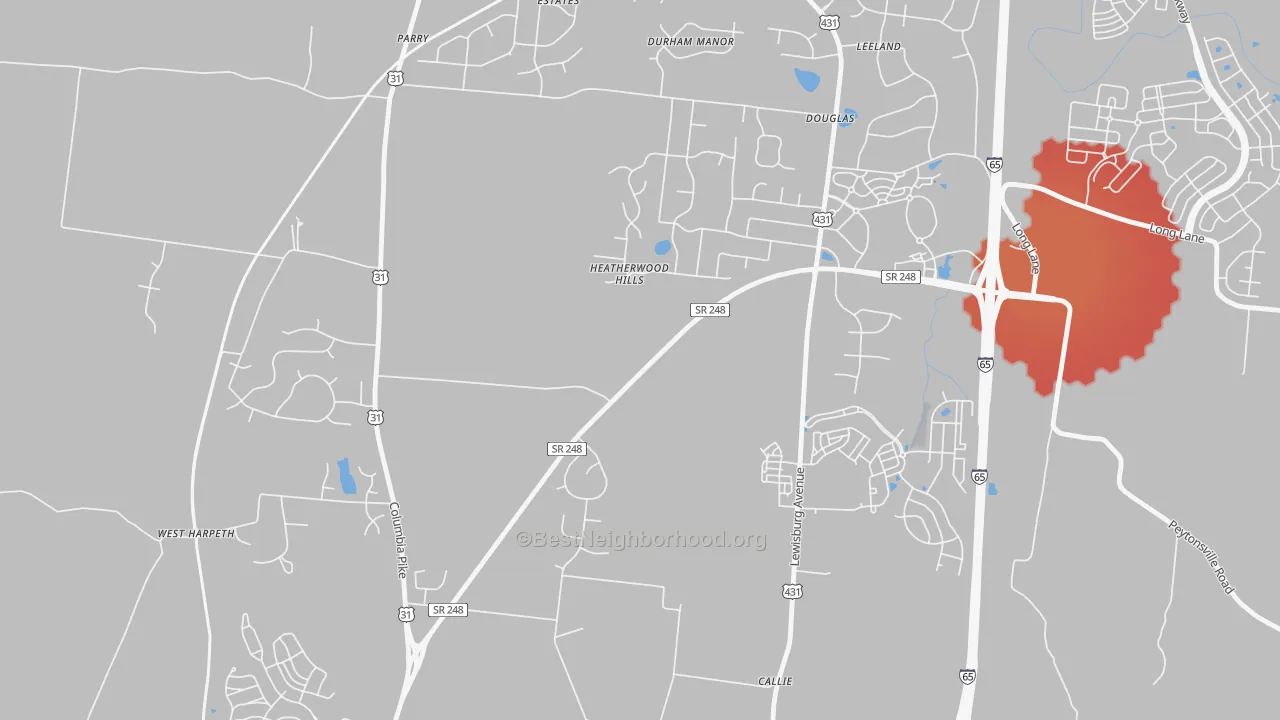 Transit Grade map of Douglas, TN