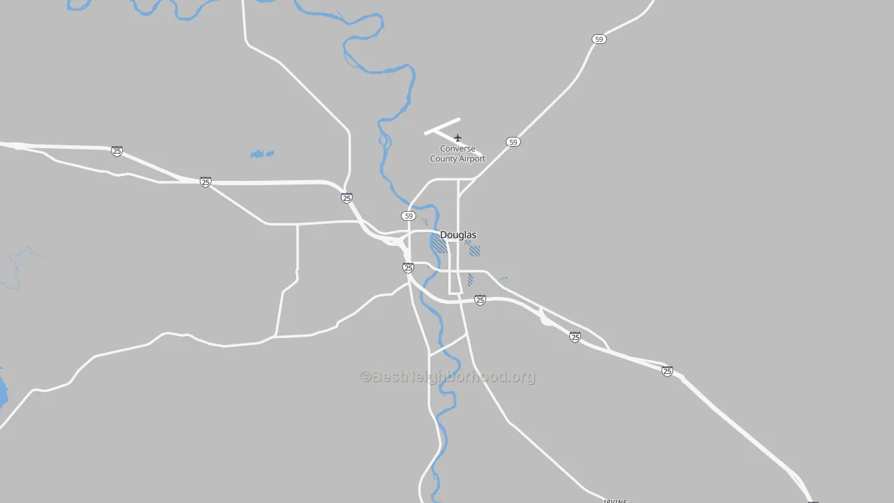 Transit Grade map of Douglas, WY
