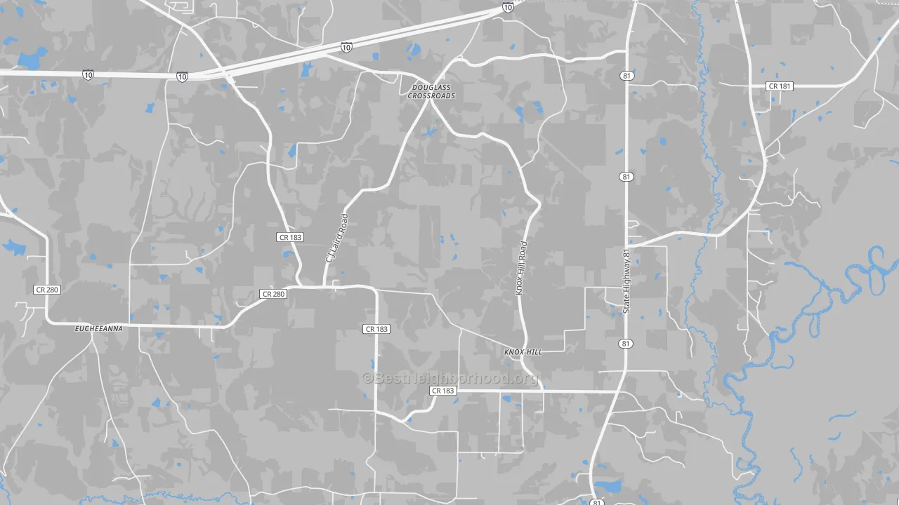 Transit Grade map of Douglass Crossroads, FL