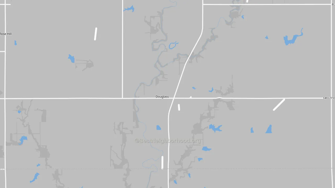 Transit Grade map of Douglass, KS