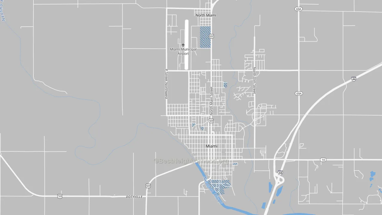 Transit Grade map of Douthat, OK