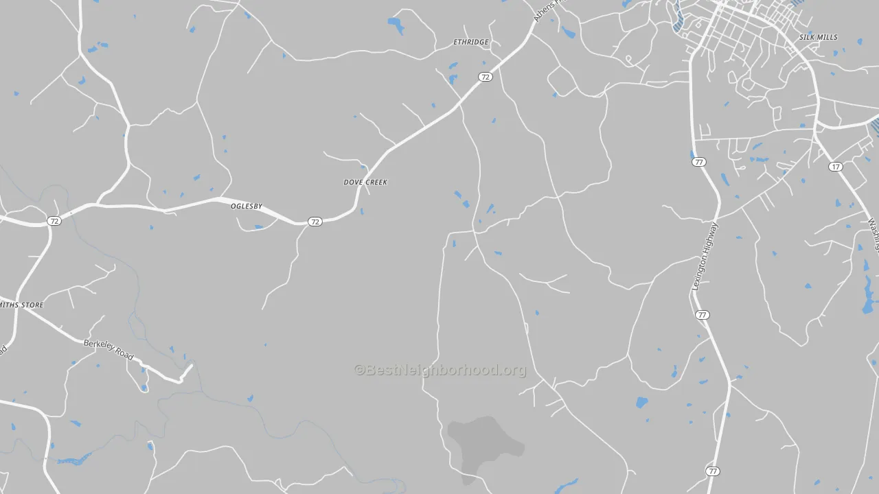 Transit Grade map of Dove Creek, GA
