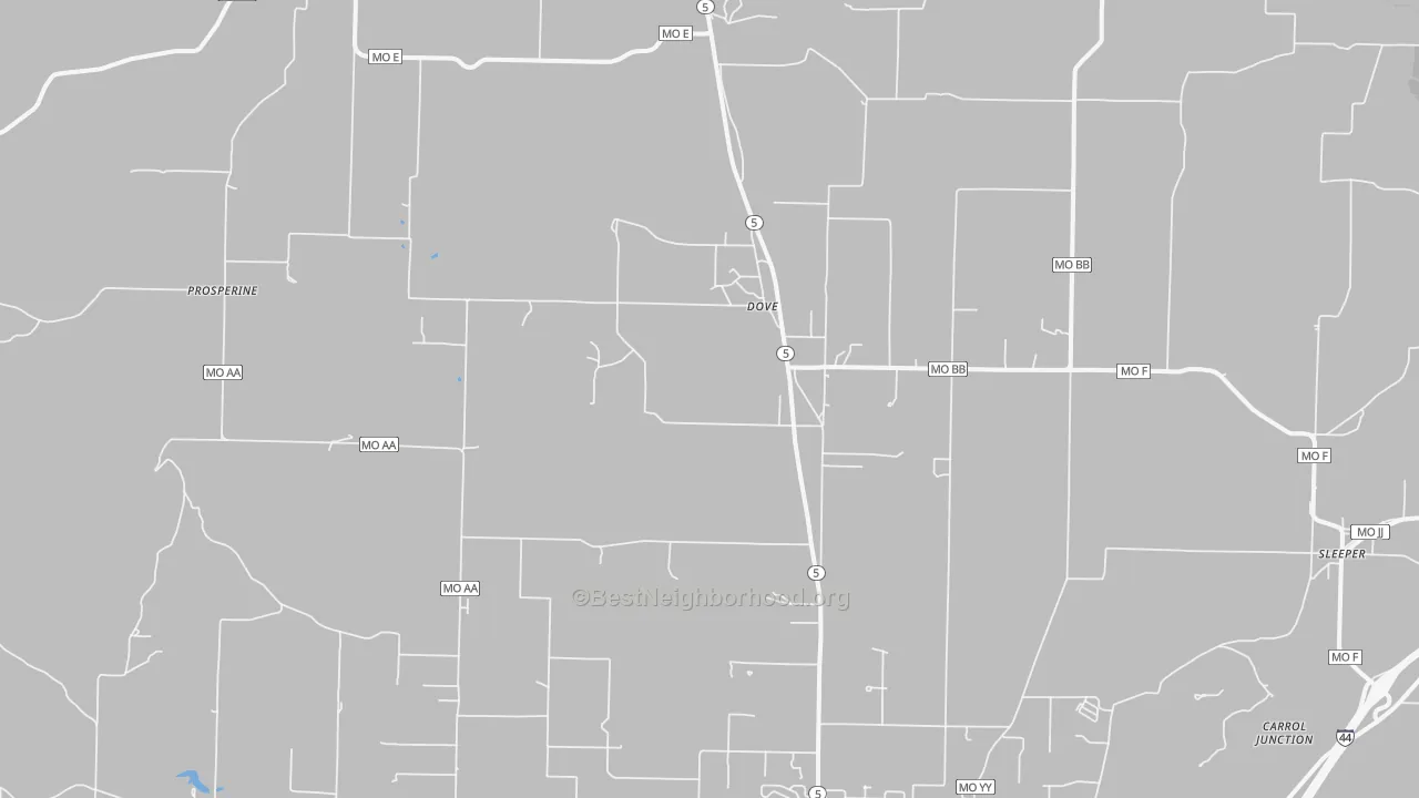Transit Grade map of Dove, MO
