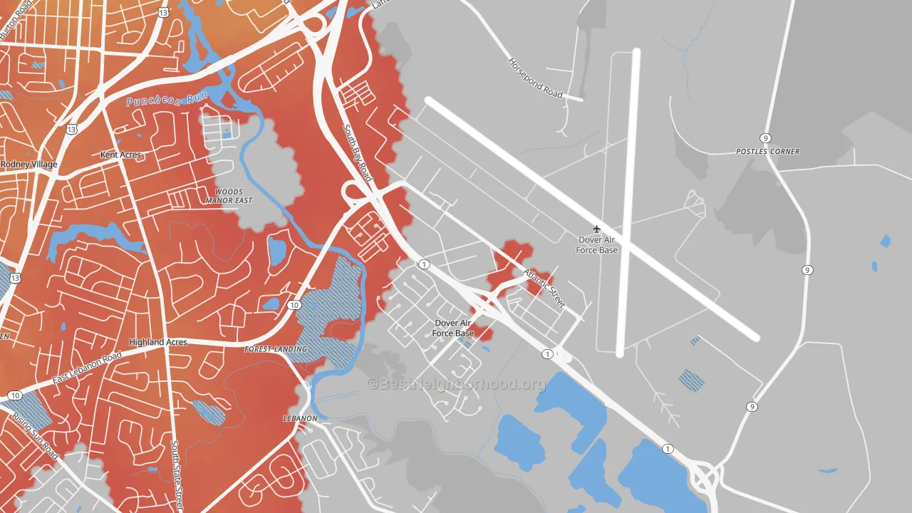 Transit Grade map of Dover Afb, DE
