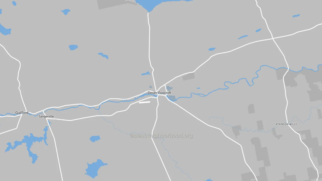Transit Grade map of Dover Foxcroft, ME