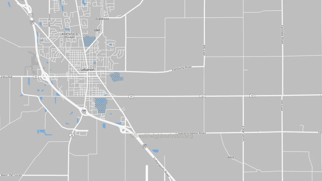 Transit Grade map of Dover, IN