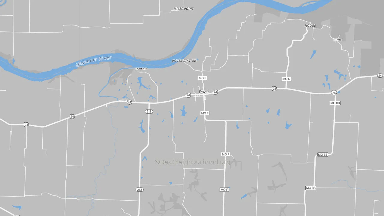Transit Grade map of Dover, MO