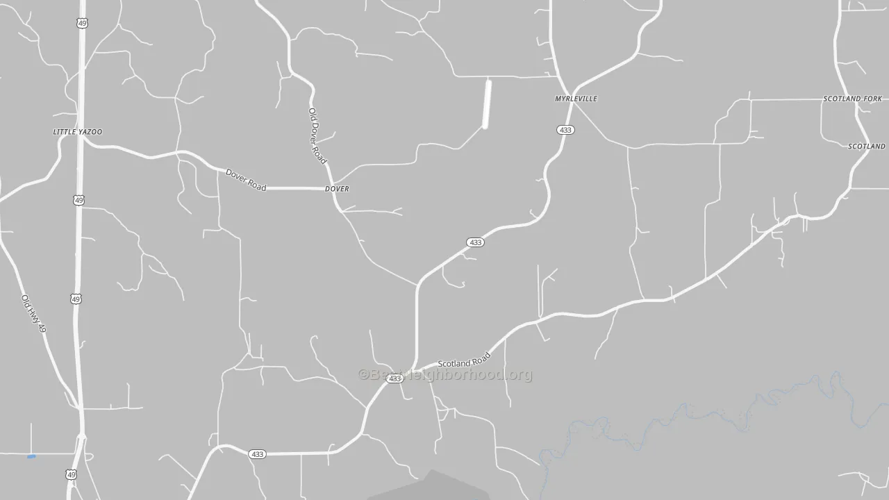 Transit Grade map of Dover, MS