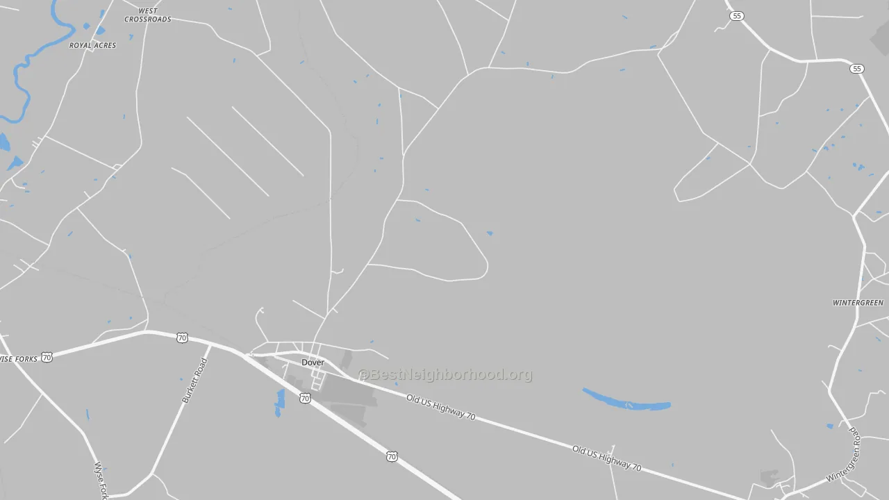Transit Grade map of Dover, NC