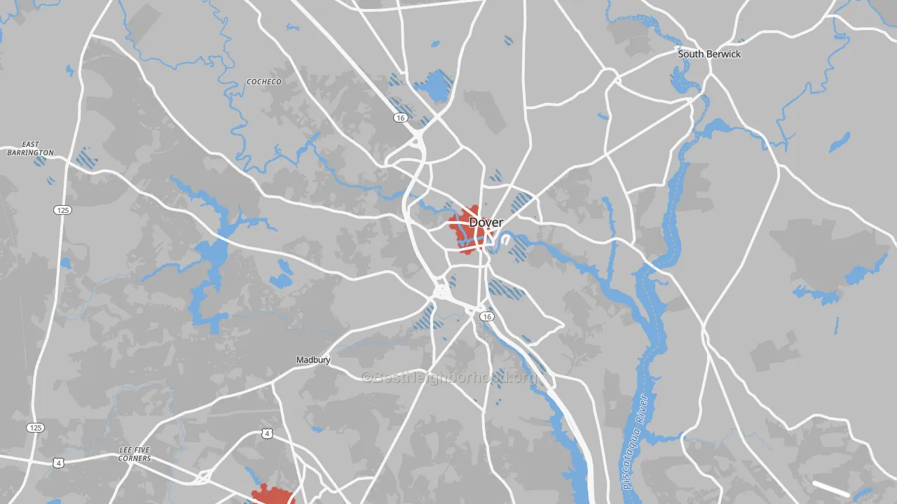 Transit Grade map of Dover, NH