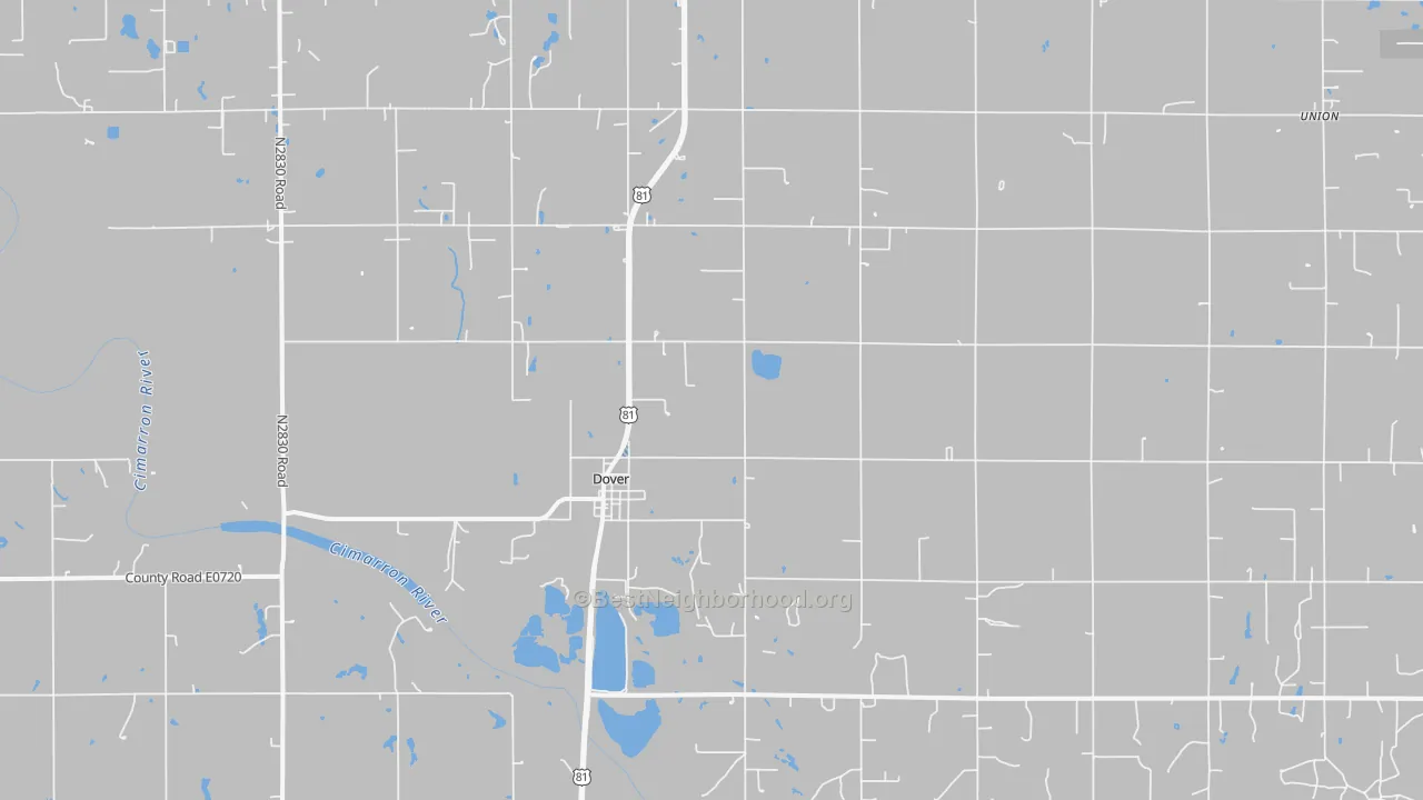 Transit Grade map of Dover, OK