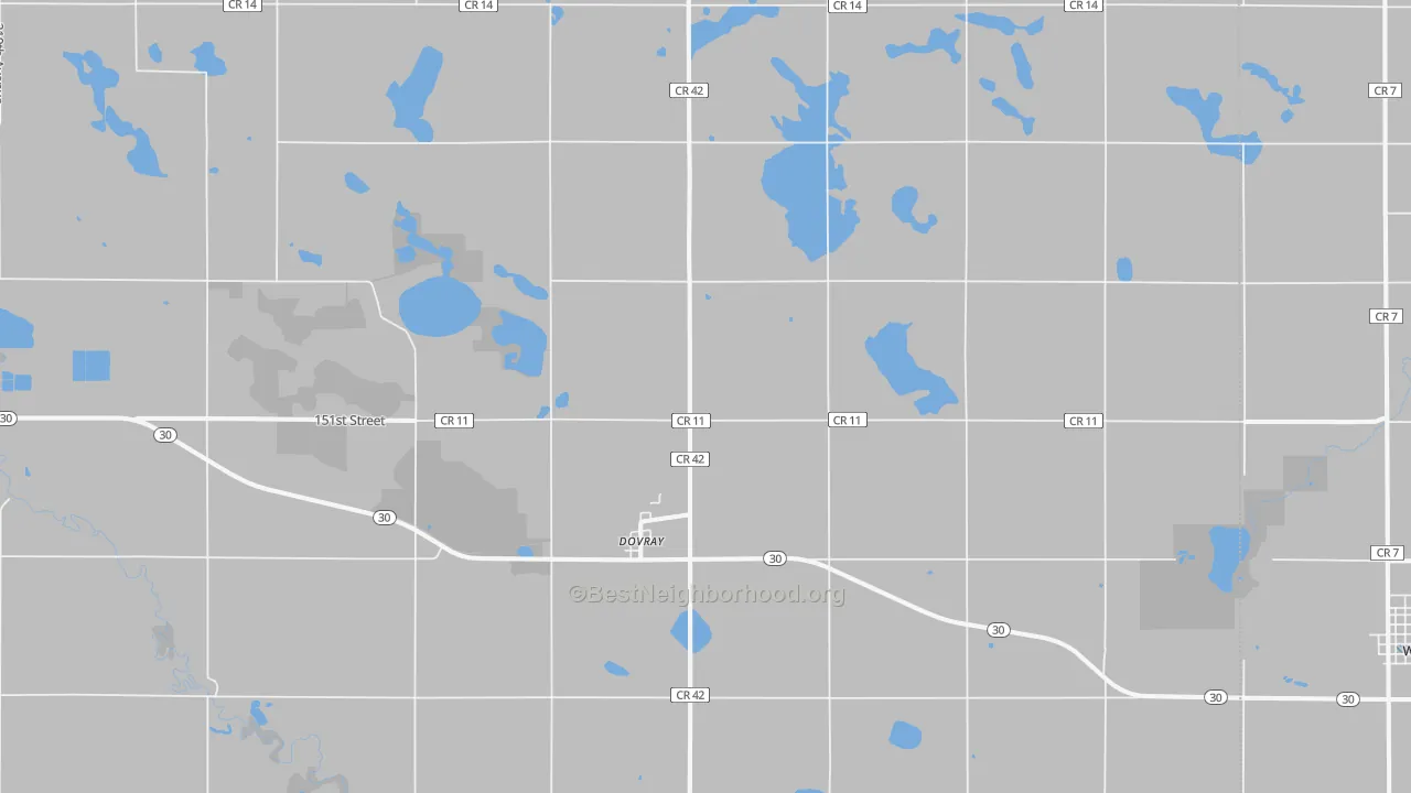 Transit Grade map of Dovray, MN