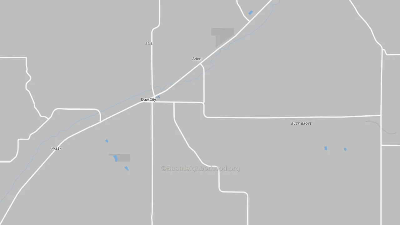 Transit Grade map of Dow City, IA