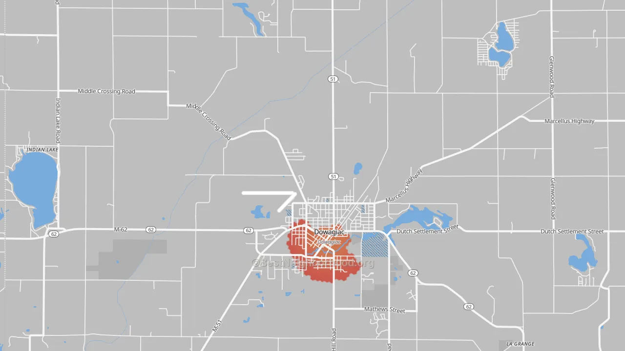 Transit Grade map of Dowagiac, MI