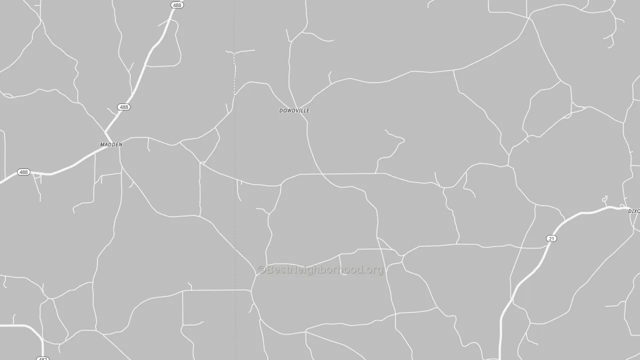 Transit Grade map of Dowdville, MS