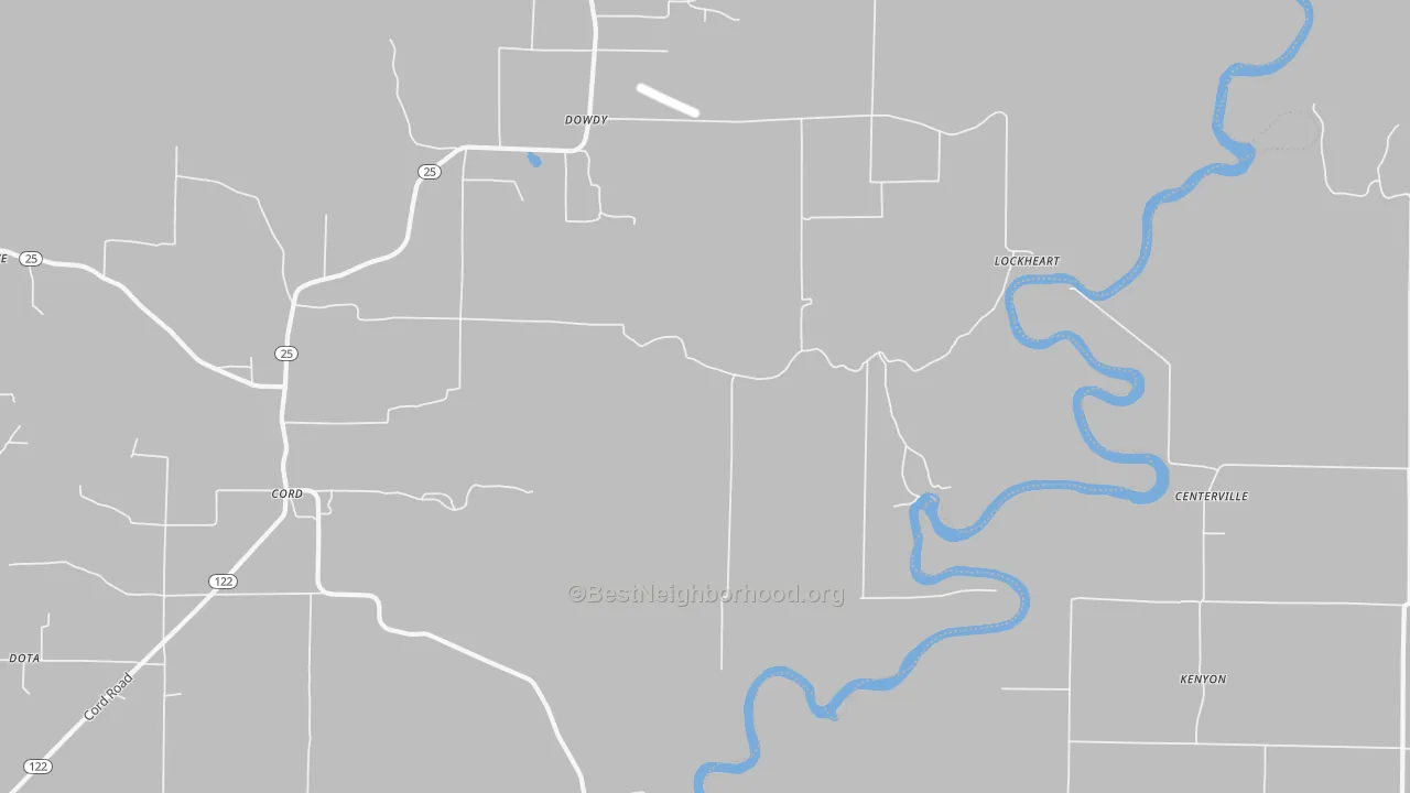 Transit Grade map of Dowdy, AR