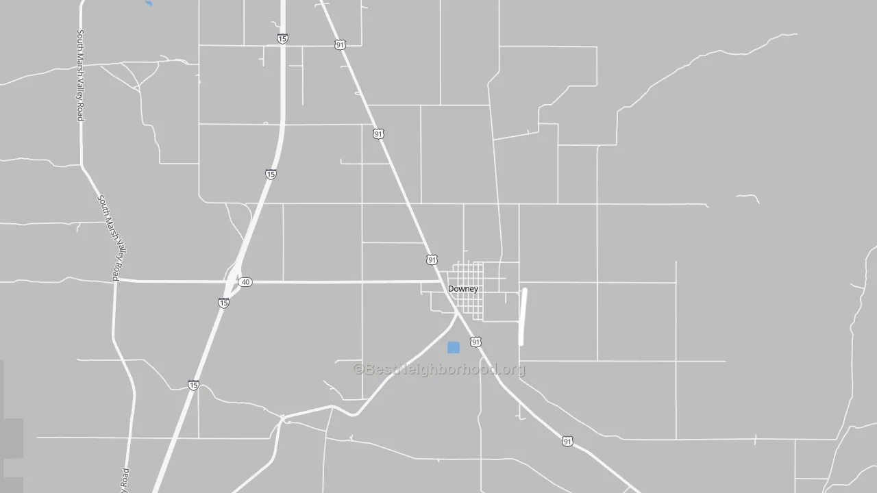 Transit Grade map of Downey, ID