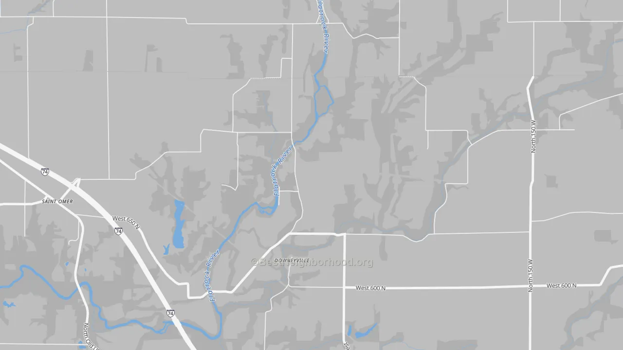 Transit Grade map of Downeyville, IN