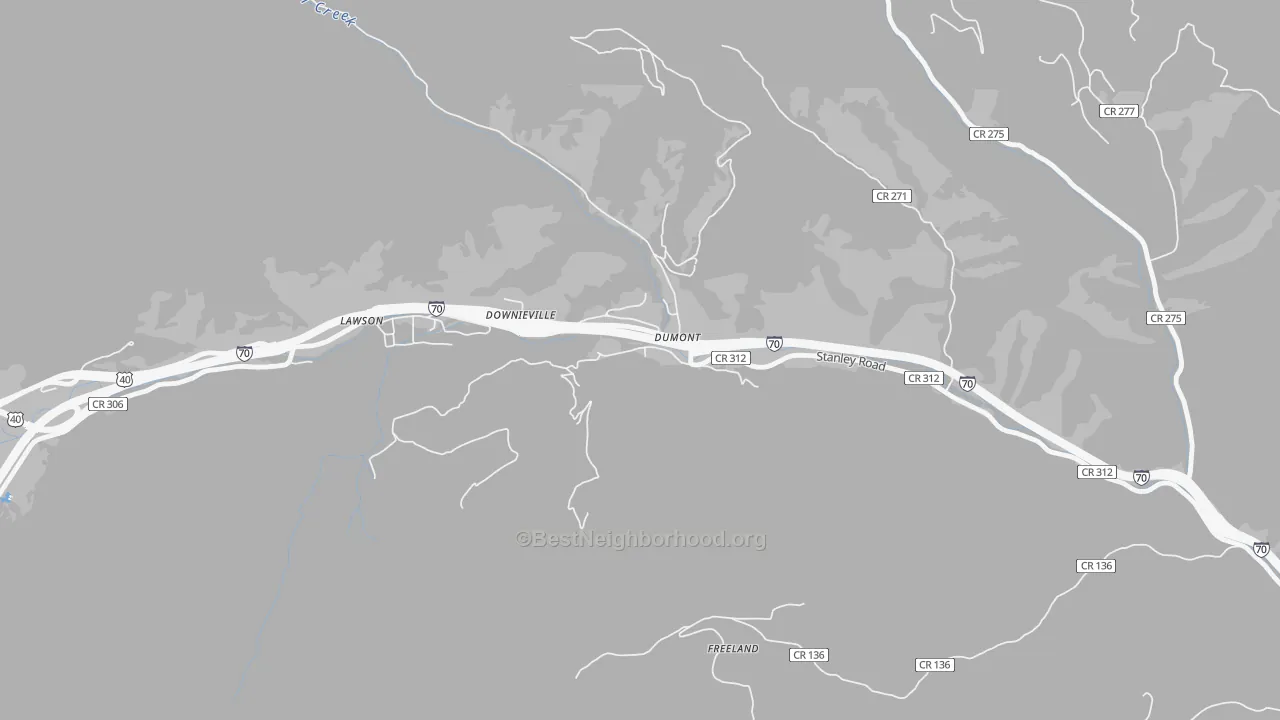 Transit Grade map of Downieville-Lawson-Dumont, CO