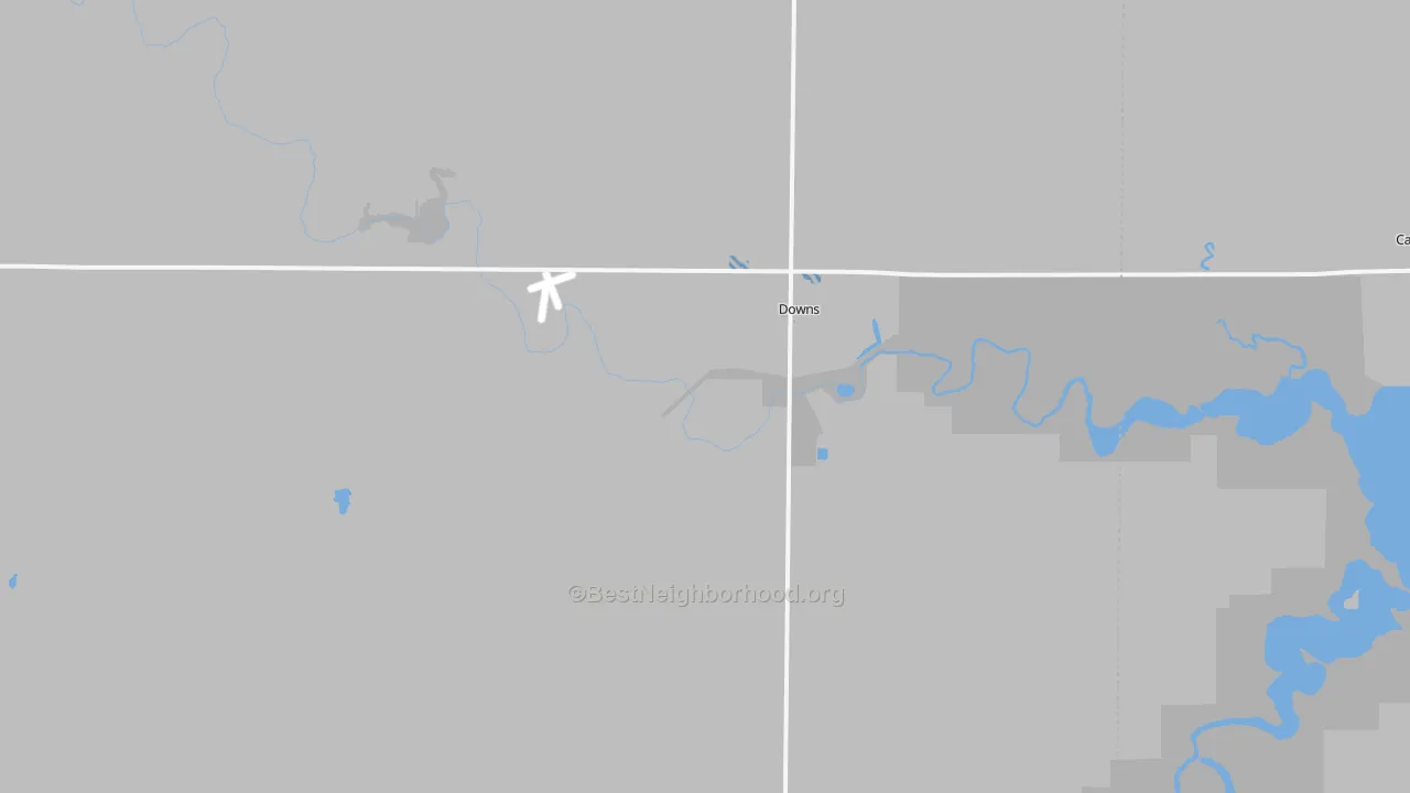Transit Grade map of Downs, KS