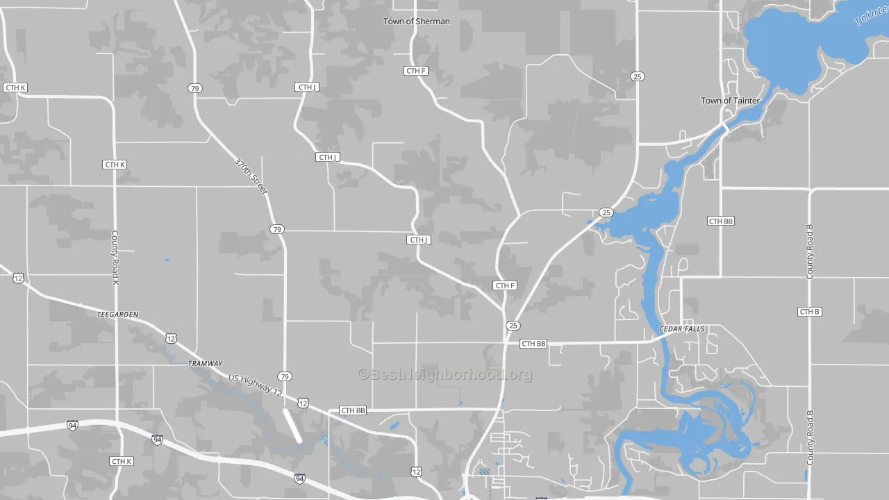 Transit Grade map of Downsville, WI