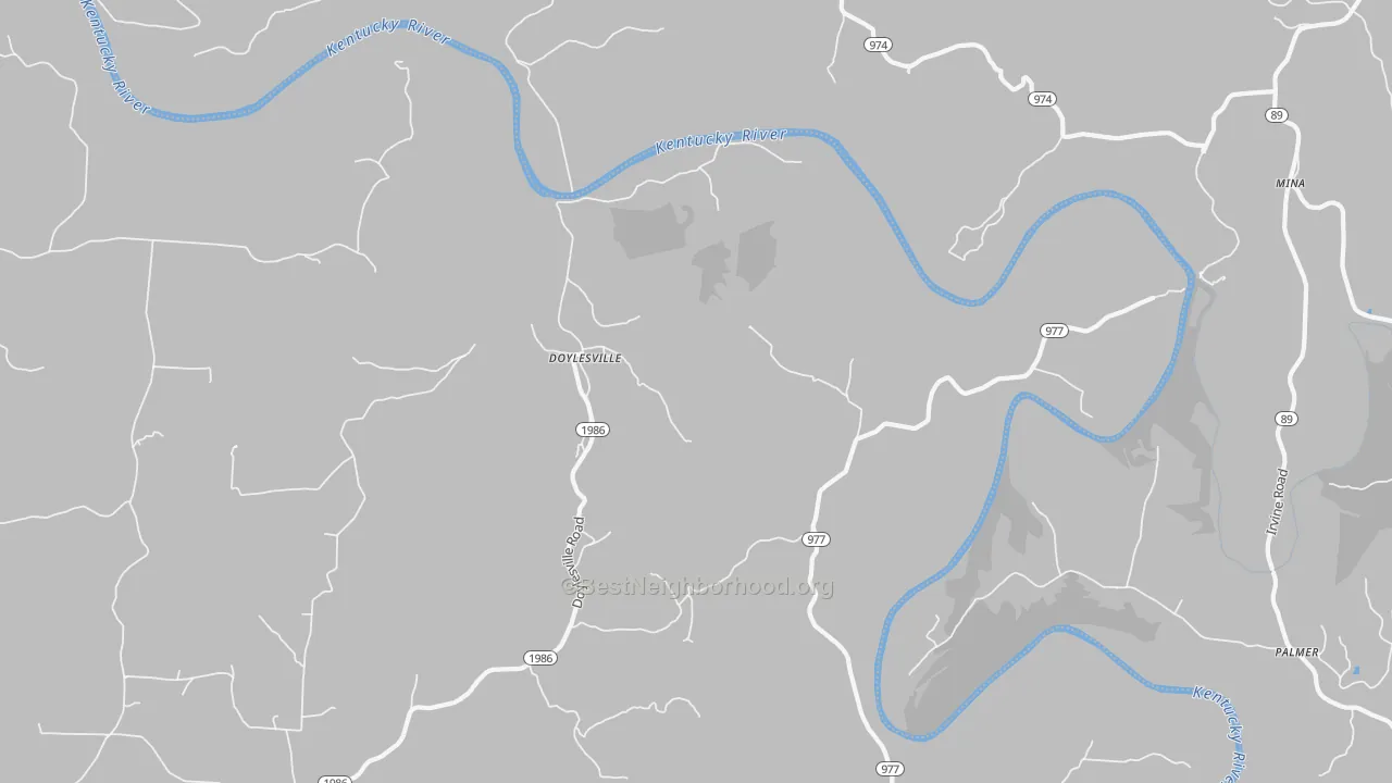 Transit Grade map of Doylesville, KY