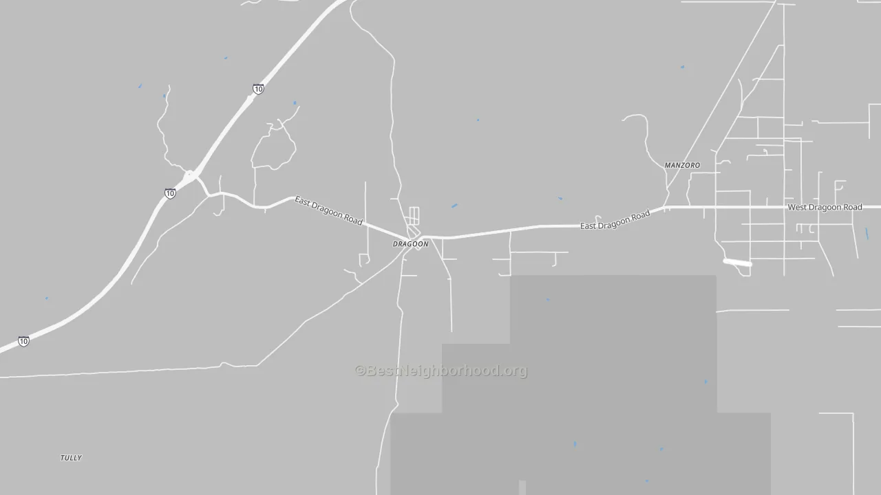 Transit Grade map of Dragoon, AZ