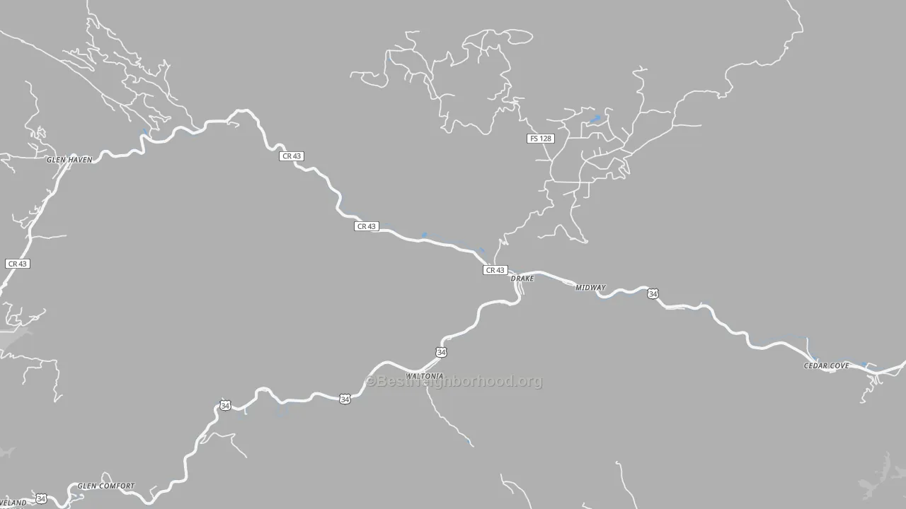 Transit Grade map of Drake, CO