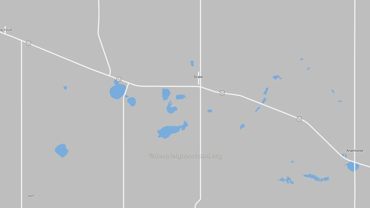 Transit Grade map of Drake, ND
