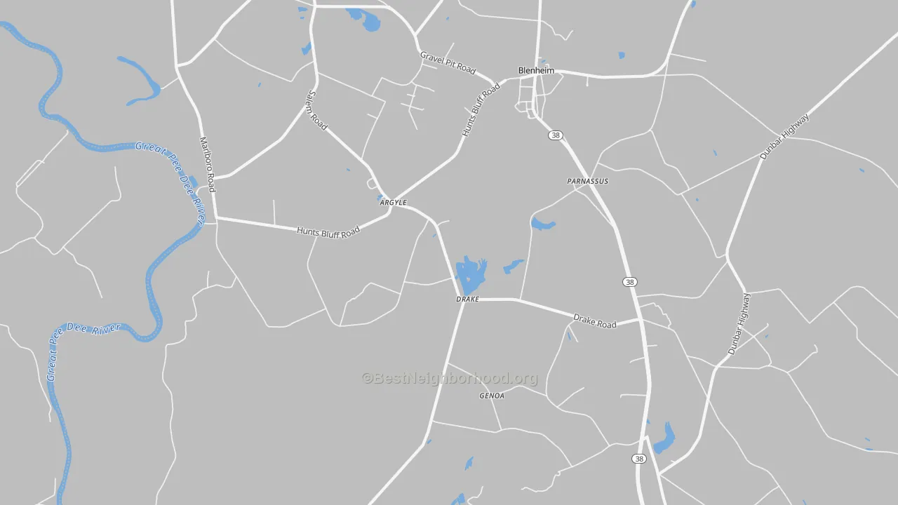 Transit Grade map of Drake, SC