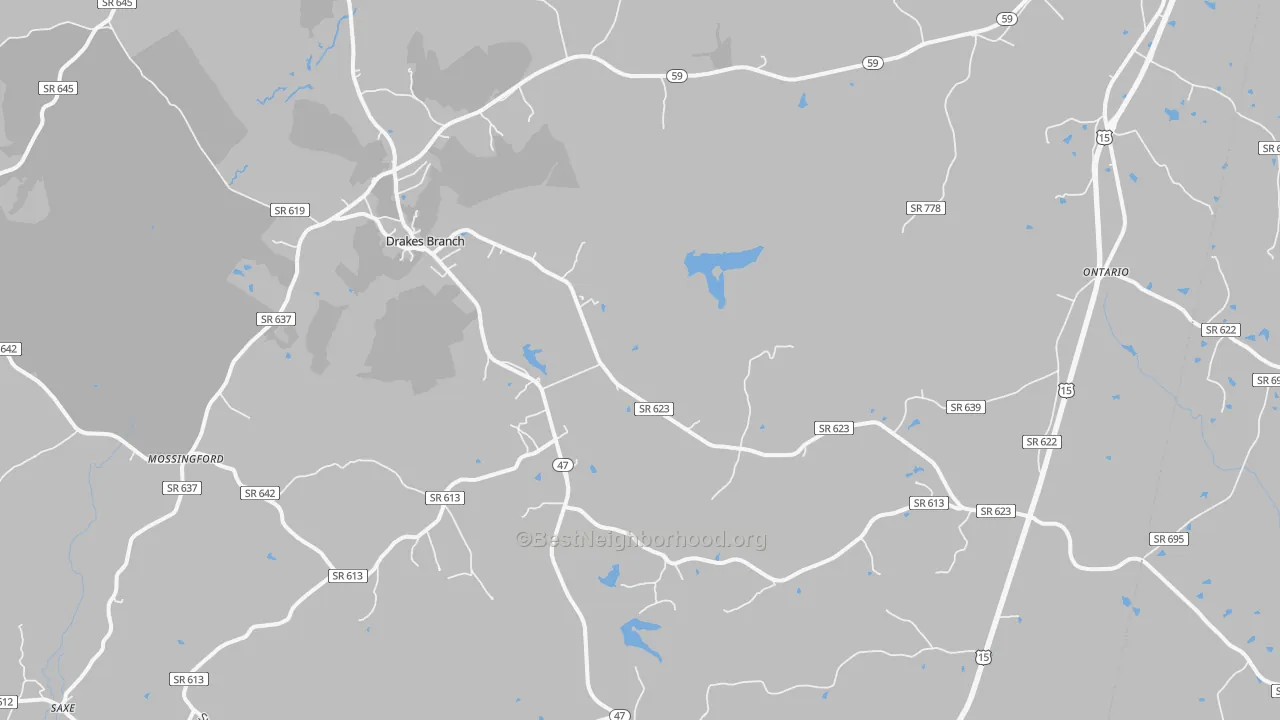 Transit Grade map of Drakes Branch, VA