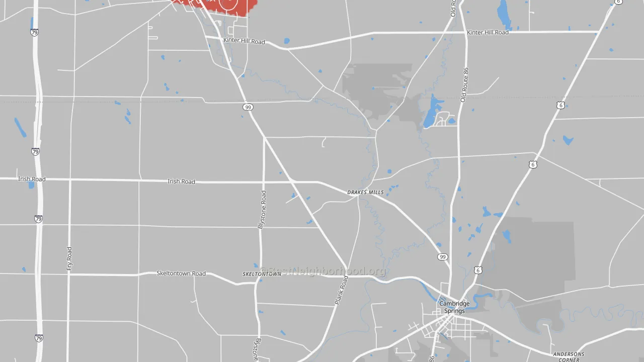 Transit Grade map of Drakes Mills, PA