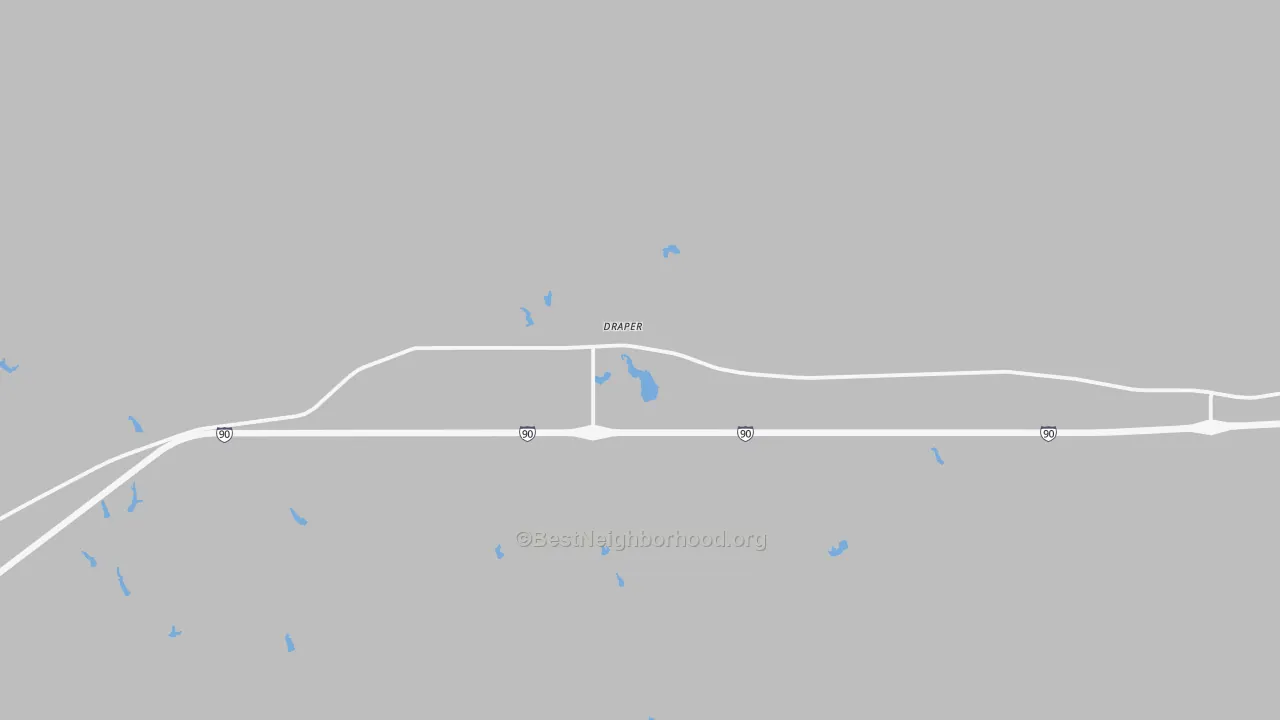 Transit Grade map of Draper, SD