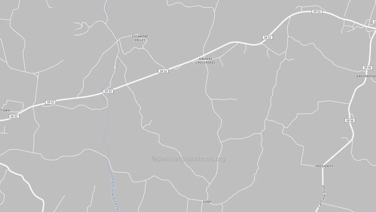 Transit Grade map of Drapers Crossroads, TN
