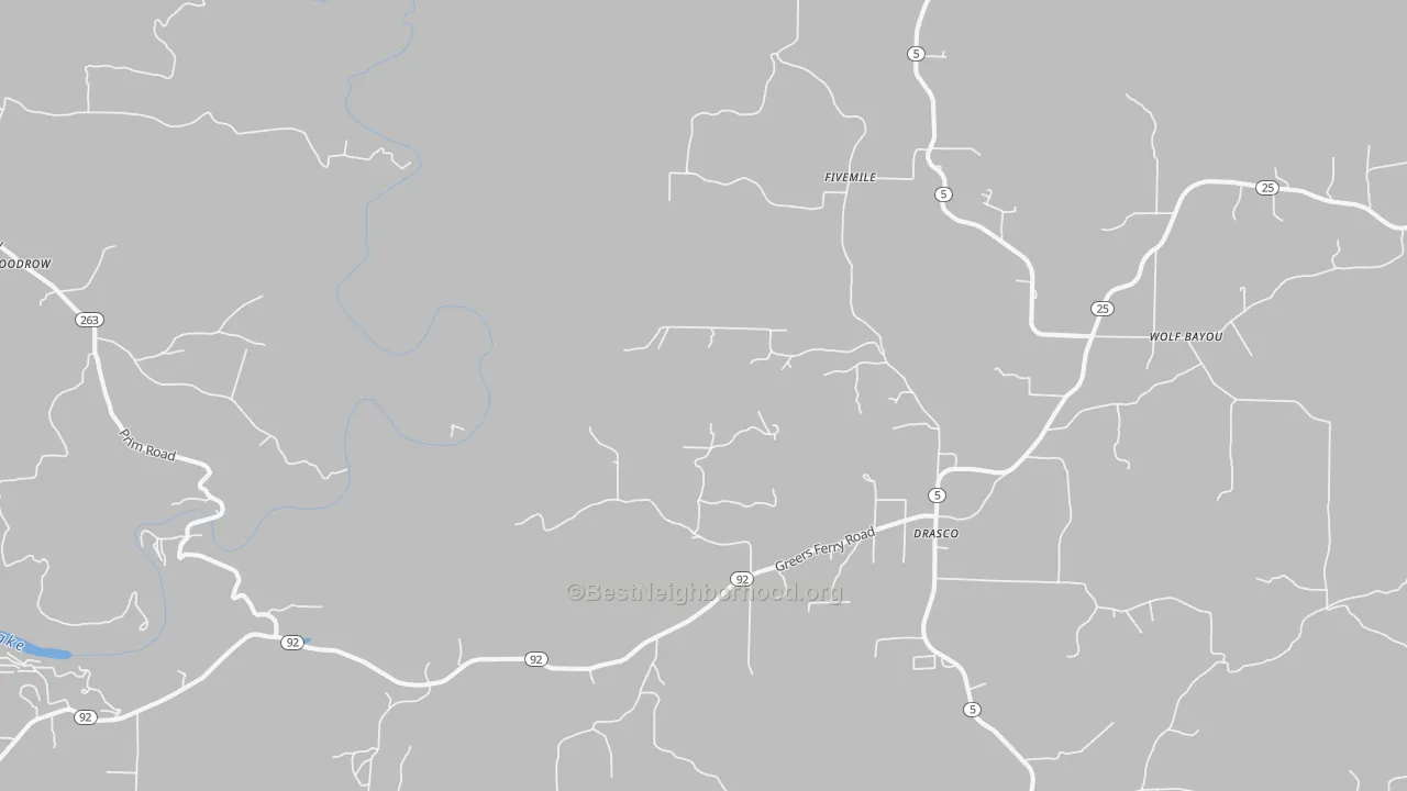 Transit Grade map of Drasco, AR