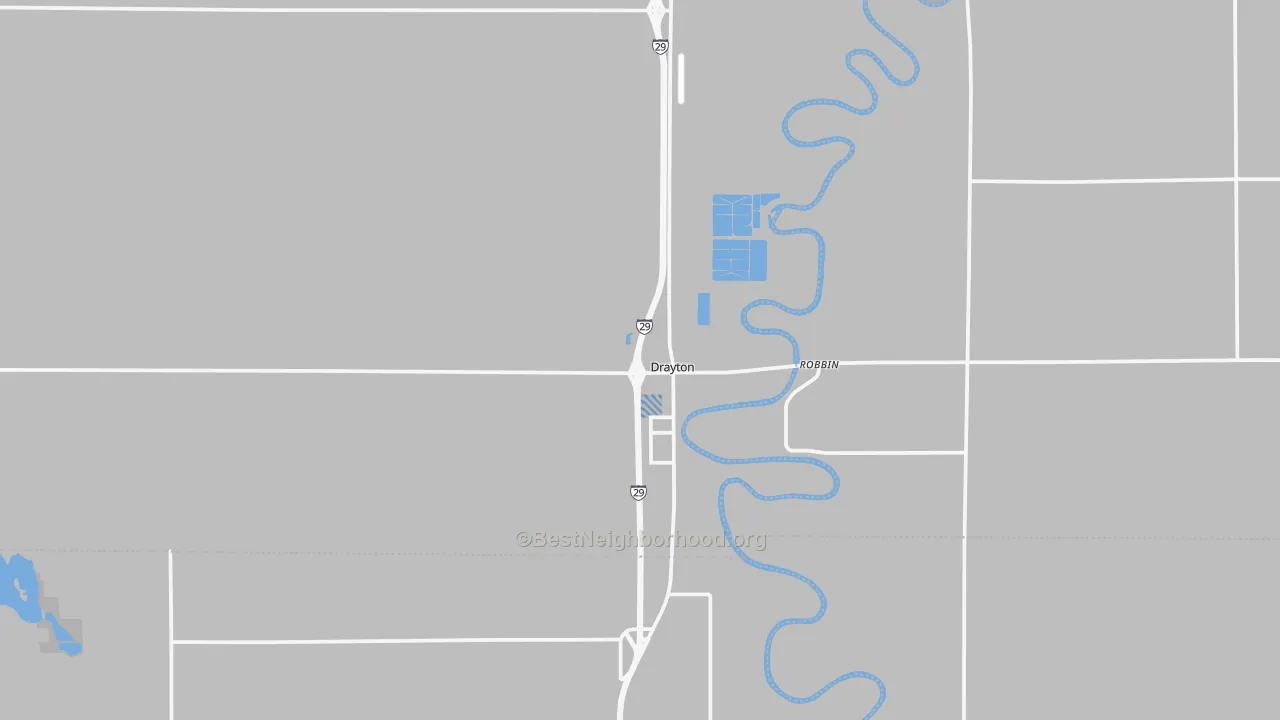 Transit Grade map of Drayton, ND