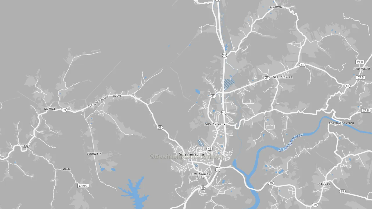 Transit Grade map of Drennen, WV