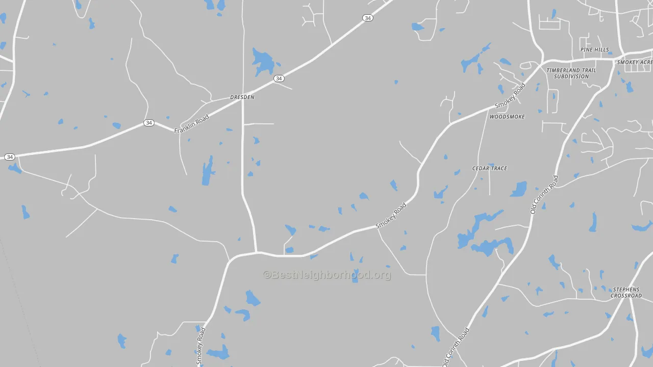 Transit Grade map of Dresden, GA