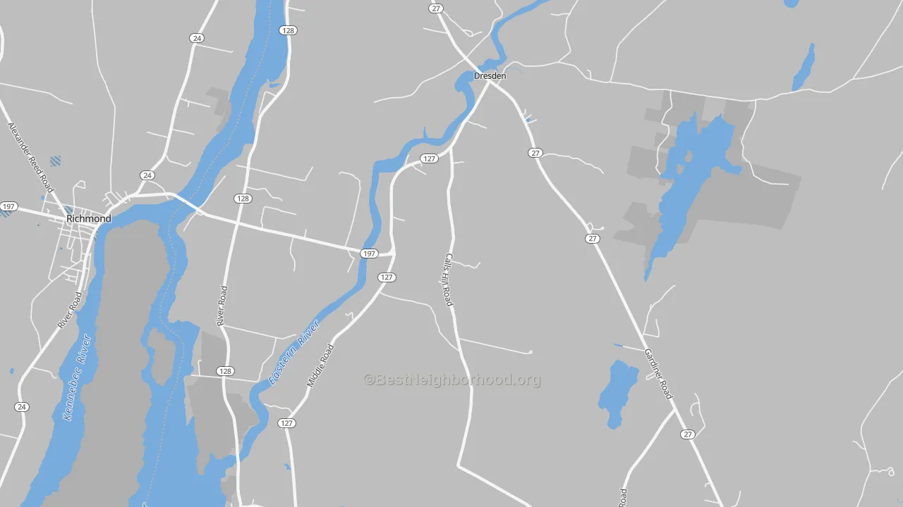 Transit Grade map of Dresden, ME