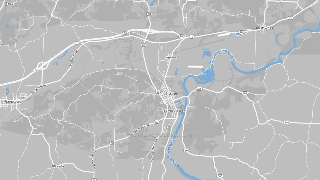 Transit Grade map of Dresden, OH